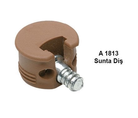 Compact Hırdavat Gömme Raf Pimi Sunta Diş Kahve 18 Mm Sunta İçin