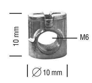 Silindir Somun M6 10×10 Çinko