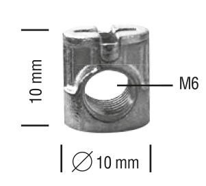 Silindir Somun M6 10×10 Çinko