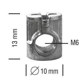 Silindir Somun M6 10×13 Çinko