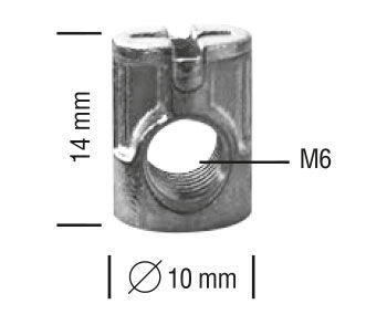 Silindir Somun M6 10×14 Çinko