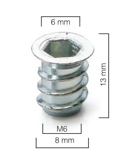 Metal Dübel M6 / 8×13 Çinko