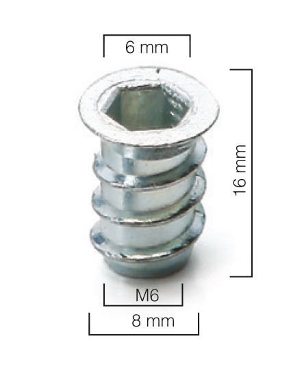 Metal Dübel M6 / 8×16 Çinko