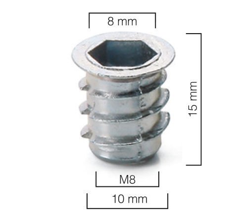 Metal Dübel M8 / 10×15 Çinko 