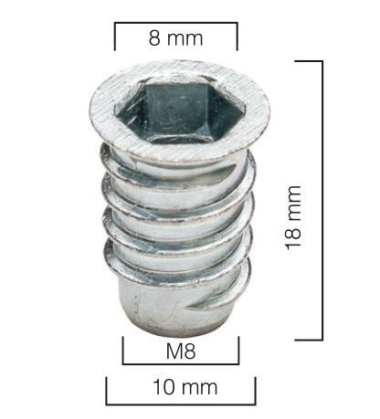 Metal Dübel M8 / 10×18 Çinko 