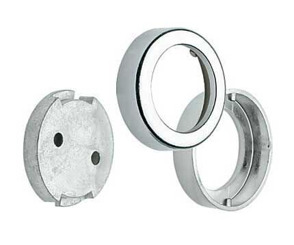 Compact Hırdavat Metal Kapaklı Flanş Metal Taban Ø 25 Krom