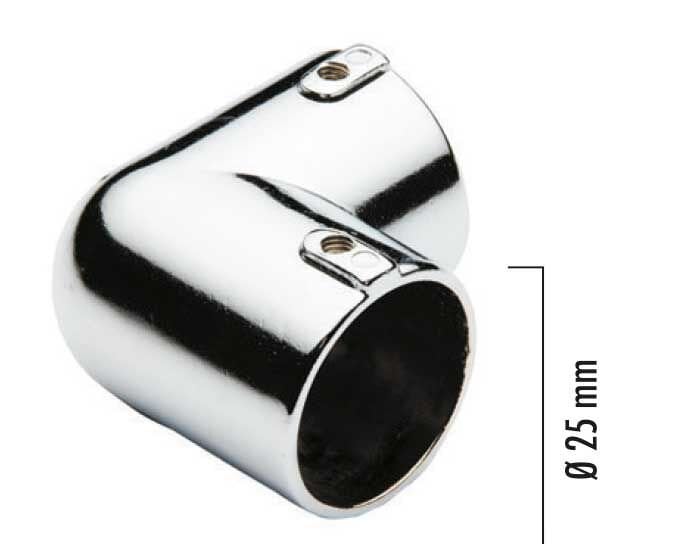 Compact Hırdavat L Boru Flanşı Vidalı Ø25 Krom