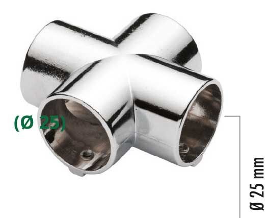 Compact Hırdavat 4’Lü Boru Flanşı Vidalı Ø25 Krom
