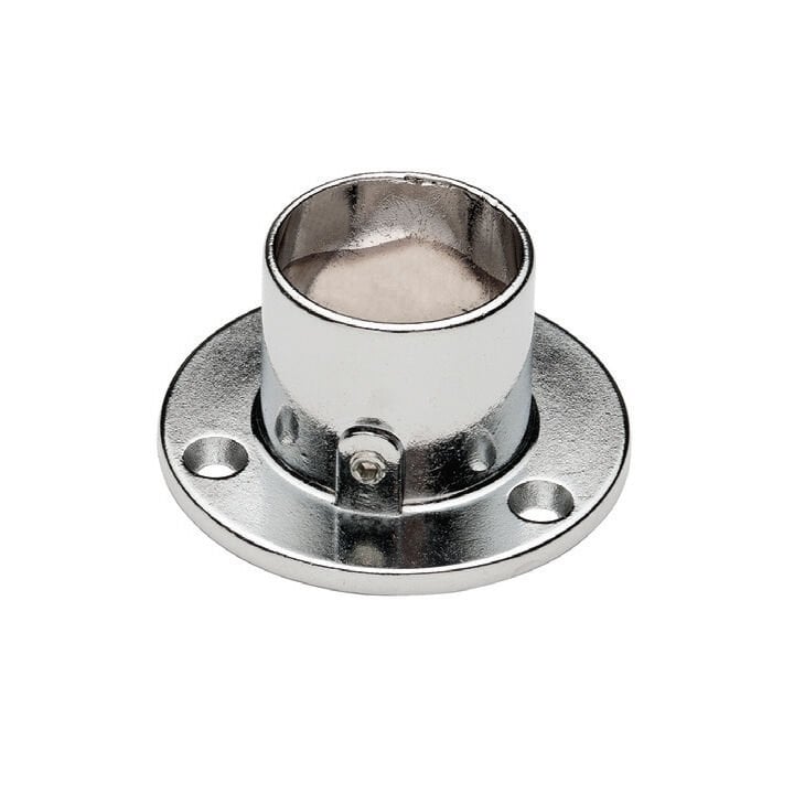 Compact Hırdavat Yuvarlak Uzun Flanş Vidalı Ø25 Krom