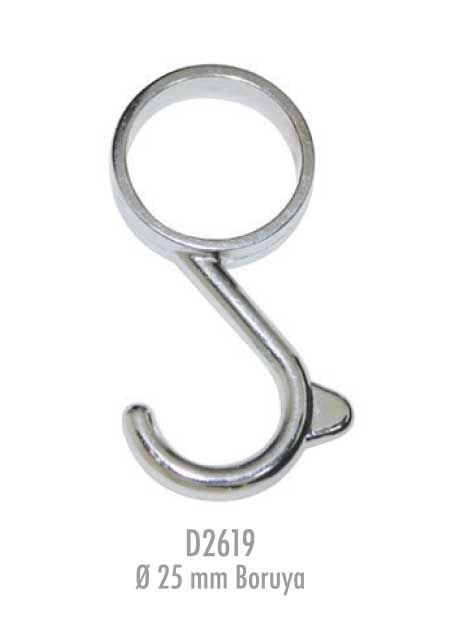 Compact Hırdavat Boru Askı Kanca Tırnaklı Ø 25Mm Krom