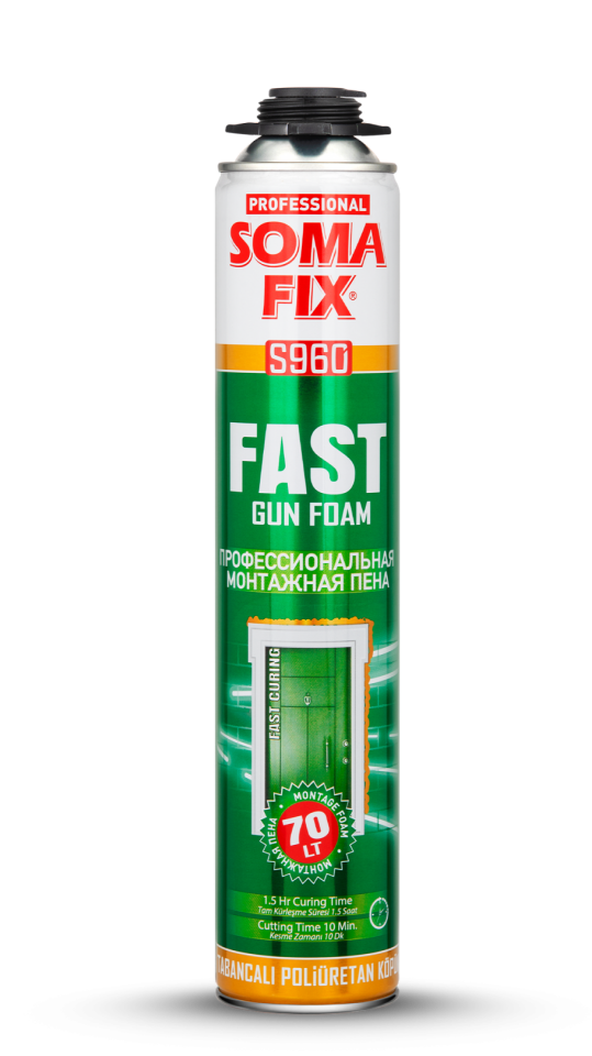 Somafix Fast Tabancalı Poliüretan Köpük S960 – 870 Ml