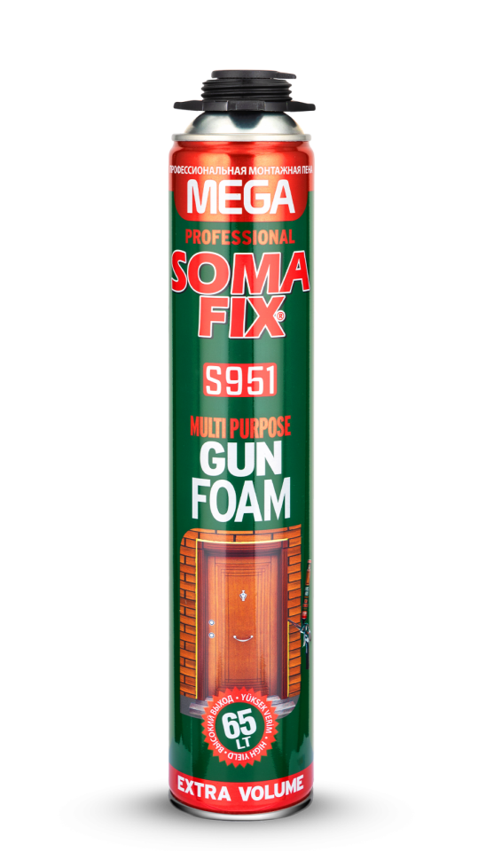 Somafix Mega Çok Amaçlı Tabancalı Poliüretan Köpük S951 – 850 Ml