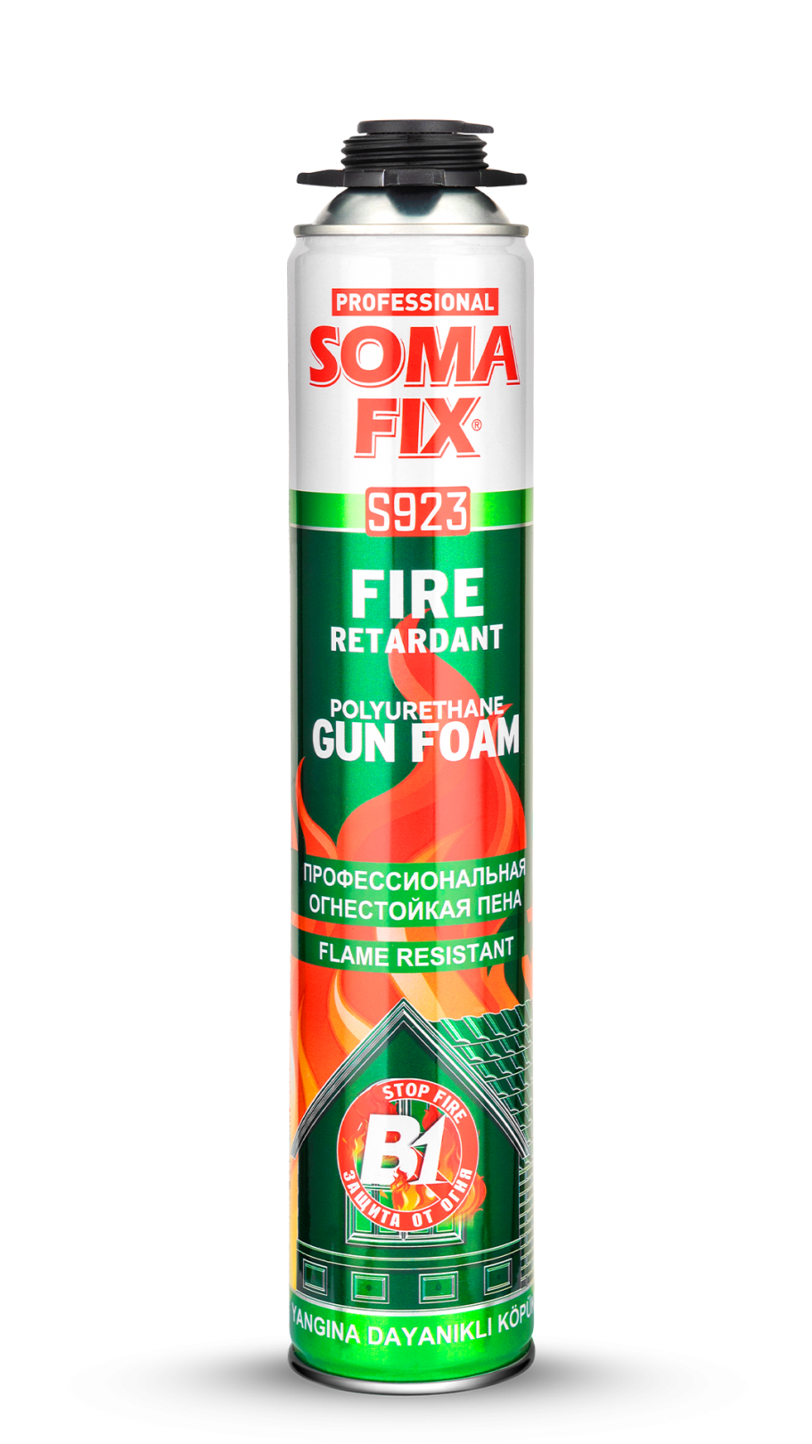 Somafix Yangına Dayanıklı B1 Tabancalı Poliüretan Köpük S923 – 750 Ml