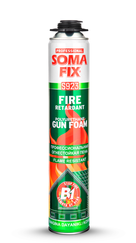 Somafix Yangına Dayanıklı B1 Tabancalı Poliüretan Köpük S923 – 750 Ml