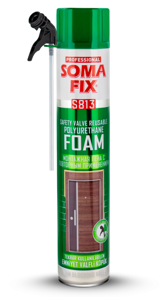 Somafix Tekrar Kullanılabilen Poliüretan Köpük S813 – 750 Ml