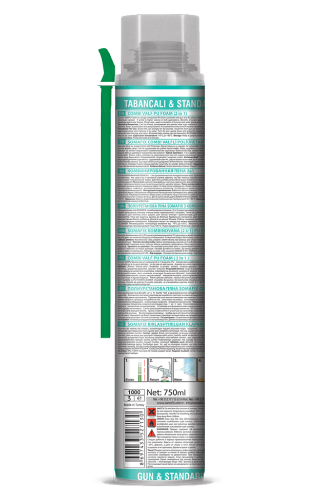 Somafix Combi Valfli Poliüretan Köpük S819 – 750 Ml