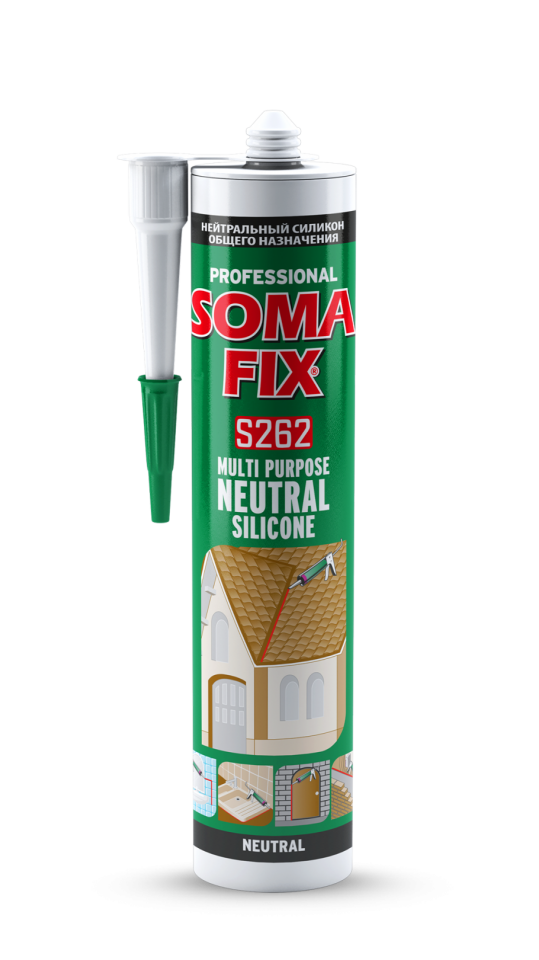 Somafix Genel Amaçlı Nötr Silikon S262 Siyah