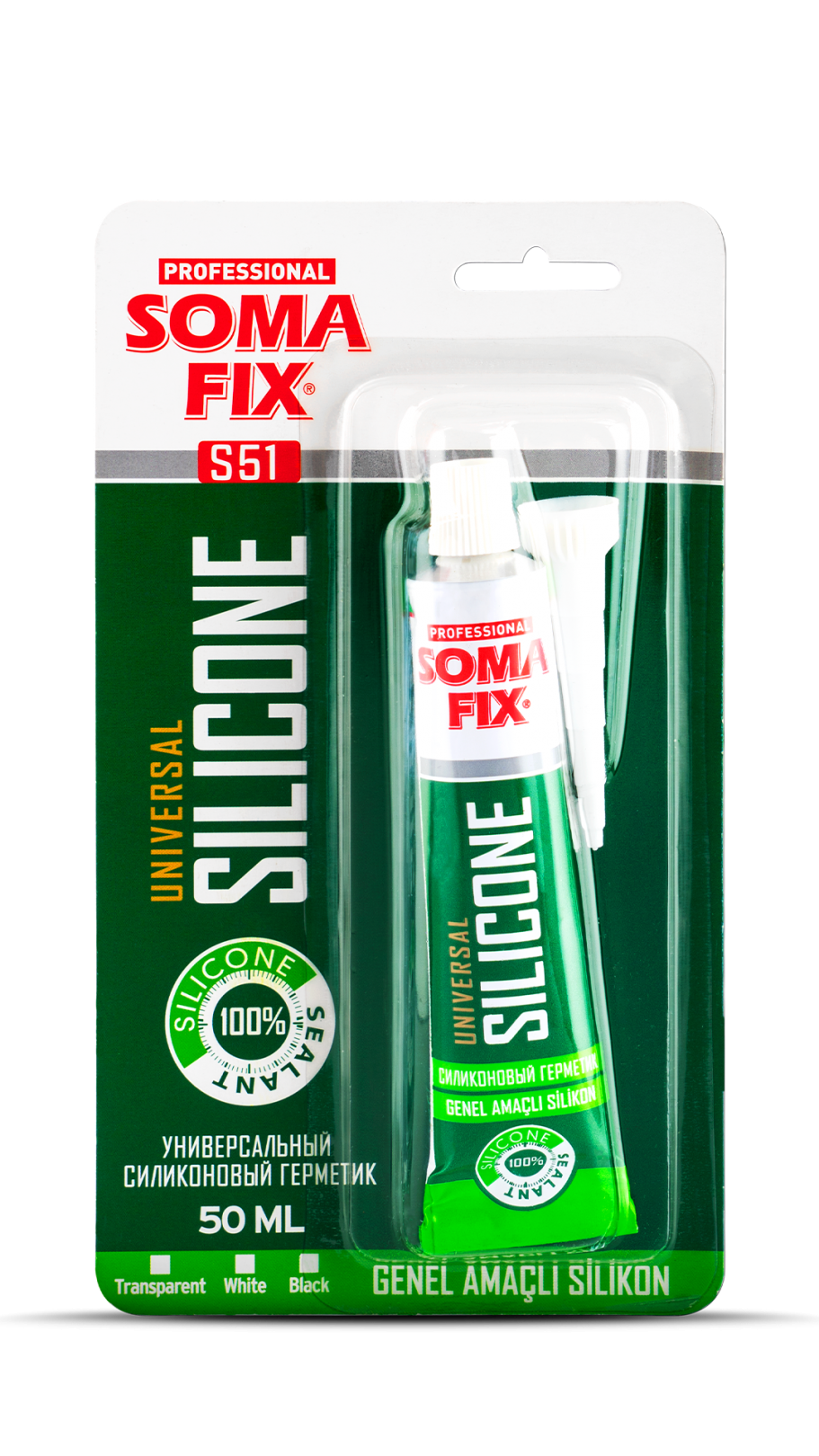 Somafix Genel Amaçlı Tüp Silikon  S51 Beyaz