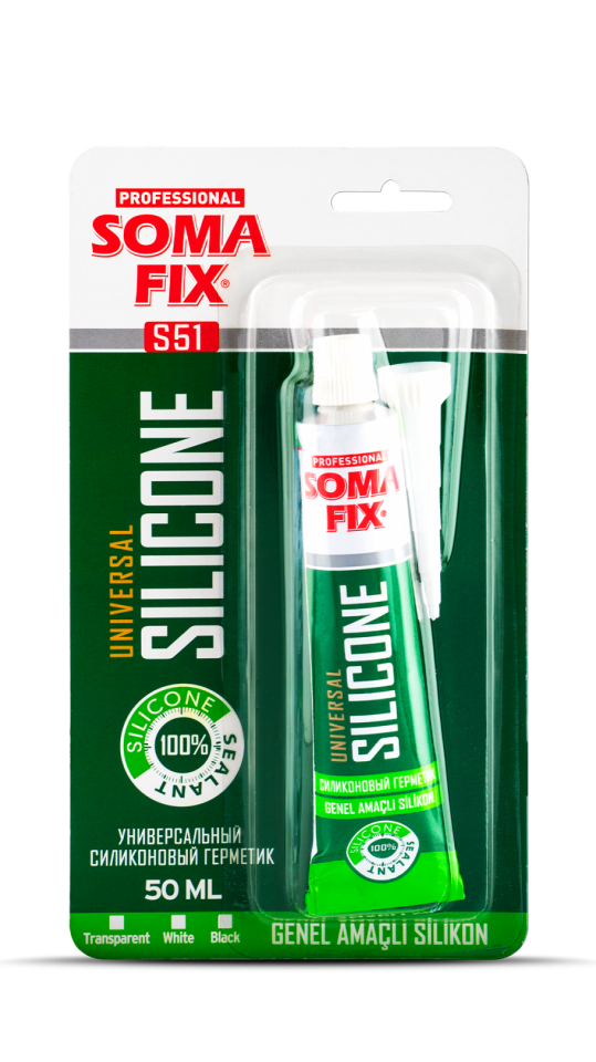 Somafix Genel Amaçlı Tüp Silikon  S52 Siyah