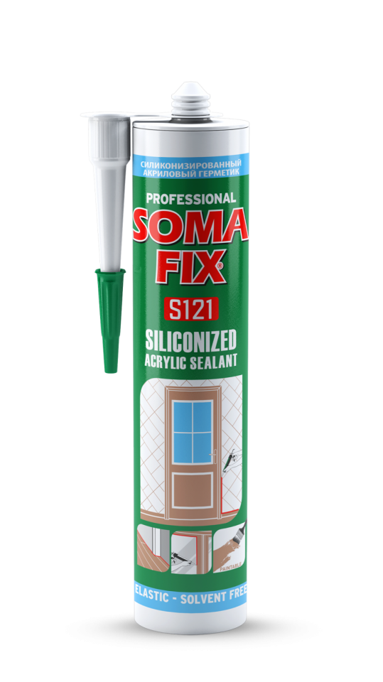 Somafi̇x Akri̇li̇k Si̇li̇koni̇ze Masti̇k – S124  Gri  500 G