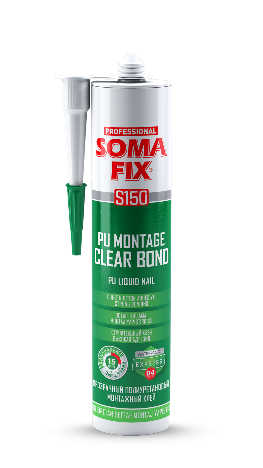 Pu Montaj Yapıştırıcı  D4 Clear Bond (Express) Alüminyum Kartuş