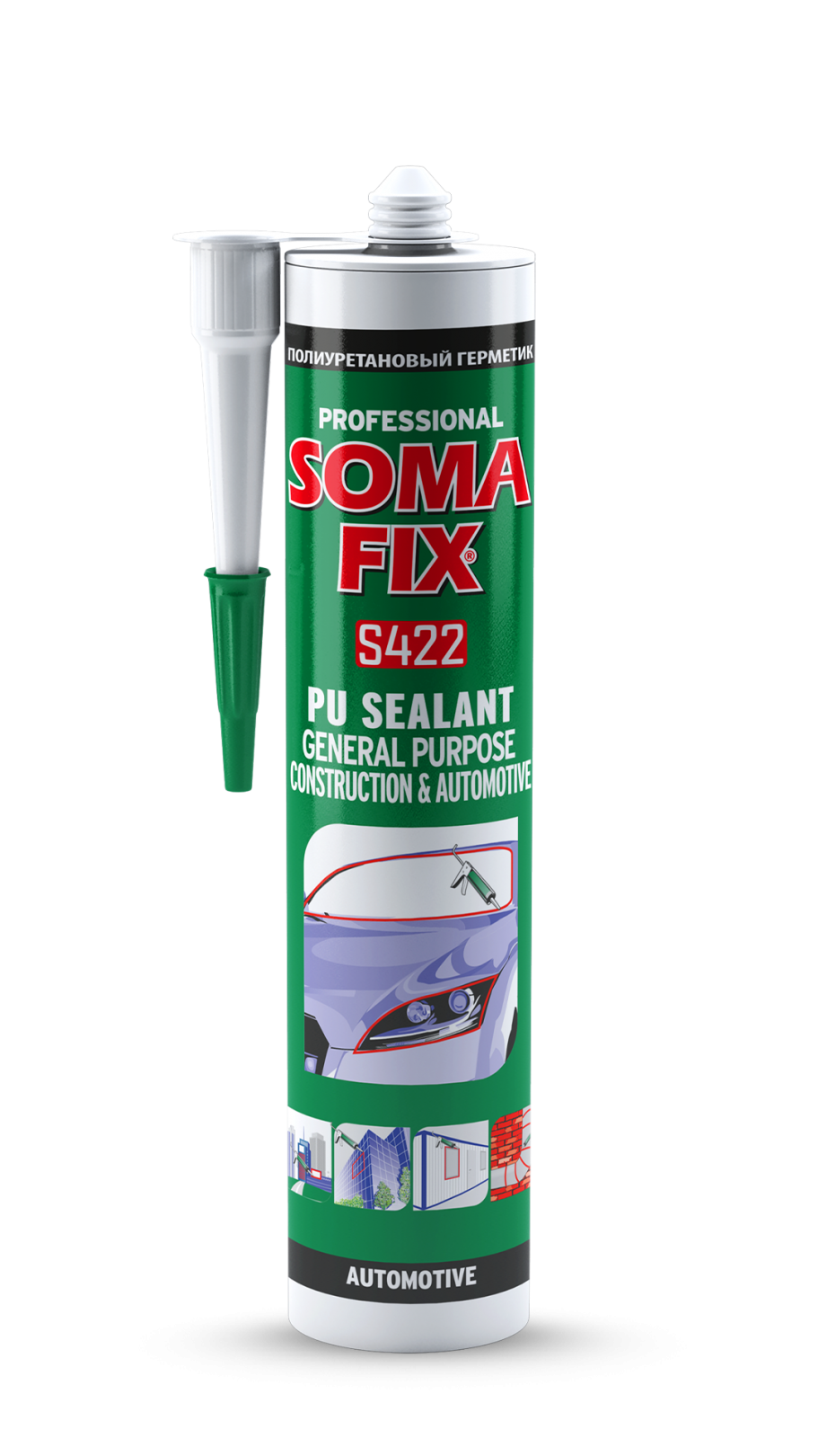 Somafi̇x Poli̇üretan Genel Amaçlı İnşaat & Otomoti̇v Masti̇ği̇ 280 Ml Antrasi̇t Gri̇