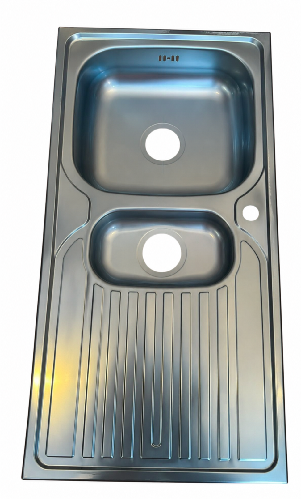 Compact 1,5 Göz Paslanmaz Krom Sağ Eviye 50x100 cm