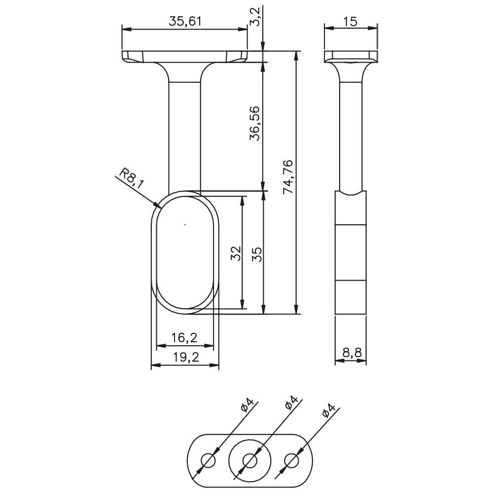 Osena Açık Oval Boru Babası Eko 15X30 Mm Krom Kaplama Askı Borusu Taşıyıcı Aparatı – Ürün Kodu 74132