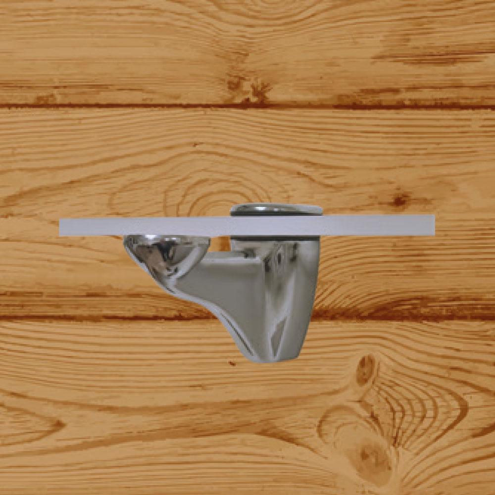 Osena Cam Raf Tutucu Krom Duvar Tipi Cam Raf Bağlantı Aparatı 610 Mm Cam Uyumlu Zamak Raf Konsolu