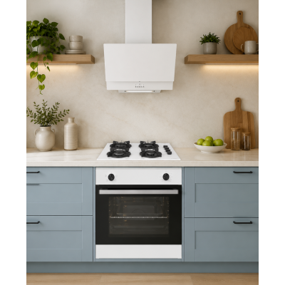 ALVEUS SET 4 ECO Beyaz Cam 3’lü Ankastre Set