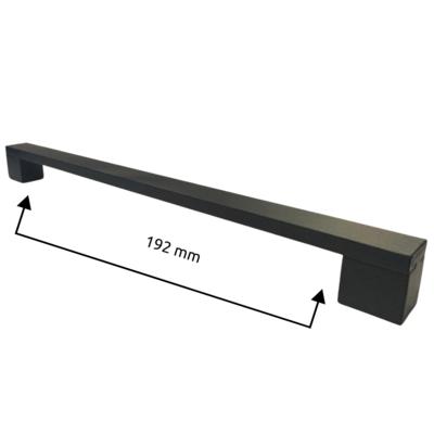 Köprü Kulp 192 mm Siyah Alüminyum Mobilya Kulpu – Dolap Çekmece Kapak Kolu Modern Tasarım