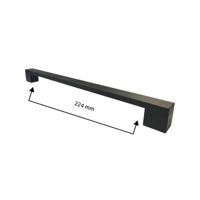 Köprü Kulp 224 mm Siyah Alüminyum Mobilya Kulpu – Dolap Çekmece Kapak Kolu Modern Tasarım