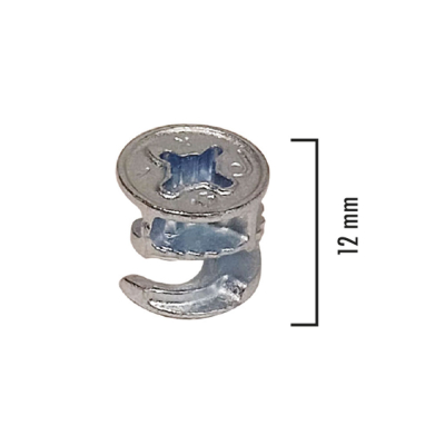 Minifix Gövde Ø 15 mm x 12 mm Çinko (16 mm Sunta)