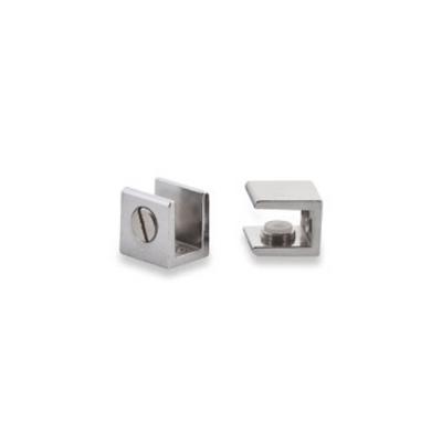 Osena 2143 İnce Diş Cam Tutucu 10 mm Cam Uyumlu Krom Cam Sabitleme Klipsi Cam Bağlantı Aparatı