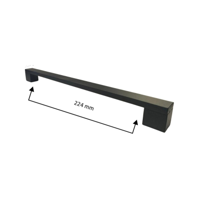 Köprü Kulp 224 Mm Siyah Alüminyum Mobilya Kulpu – Dolap Çekmece Kapak Kolu Modern Tasarım