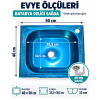 40 × 50 cm Tek Hazneli Evye – Batarya Deliği Sağda, Sifon Dahil