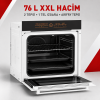 Alveus 12 Programlı 76 L XXL Ankastre Fırın – Turbo Fanlı ve Airfry Tepsili Beyaz