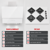 ALVEUS SET 8 DİJİTAL 3'lü Beyaz Cam Ankastre Set