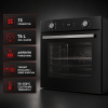 Alveus Set 815 S Siyah Üçlü Ankastre Set Köşeli Cam Davlumbaz • Dört Gözlü Gazlı Ocak • 15 Fonksiyonlu Airfryer Fırın