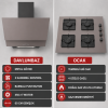 ALVEUS SET 9 GRİ DİJİTAL 3'lü Gri Cam Ankastre Set
