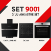 ALVEUS SET 9001 3'lü Siyah Ankastre Set