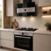ALVEUS SET 9001 S 3'lü Siyah Cam ve Inox Ankastre Set