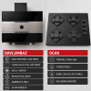 ALVEUS SET 9001 S 3'lü Siyah Cam ve Inox Ankastre Set