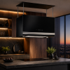 Alveus SMS Diamond Island Black 90 cm Siyah Ada Tipi Davlumbaz