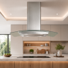 Alveus Swan Island 90 cm İnox Ada Tipi Davlumbaz