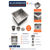 Compact Ankastre İnox Mutfak Evyesi 40X45 Cm – Sus304 Paslanmaz Çelik – 1 Mm Kalınlık – 20 Cm Derin Hazne