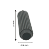 Compact Çizgili Plastik Kavela Ø8 x 30 mm Gri