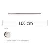 OSENA 100 cm (100 mm) Mutfak Fincan Askı Borusu Ø16 mm Krom | Bardak Askı Borusu | Metal Mutfak Askılık Çubuğu | İki Flanş Arasına Montaj