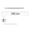 Osena 100 Cm (100 Mm) Mutfak Fincan Askı Borusu Ø16 Mm Krom | Bardak Askı Borusu | Metal Mutfak Askılık Çubuğu | İki Flanş Arasına Montaj