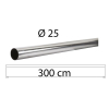 Osena Ø25 Mm 300 Cm (3000 Mm) Krom Metal Askı Borusu | Mutfak Fincan Askı Sistemi Borusu | Dolap Altı Bardak Ve Kupa Askılık Borusu